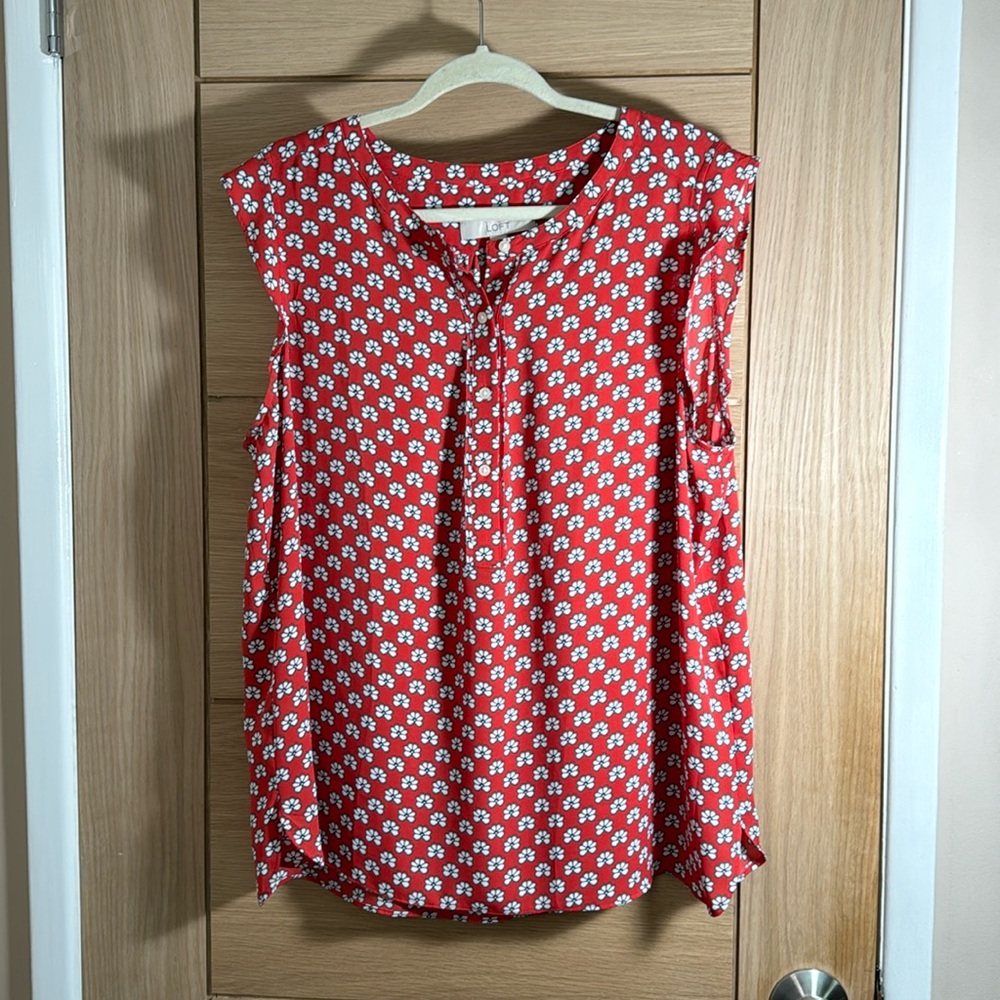 Loft floral sleeveless tunic -XL